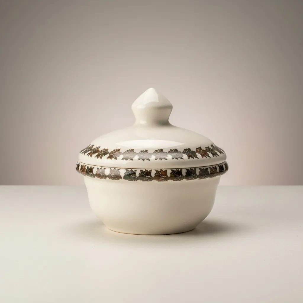 Porcelain Mustard Pot "Korchma" - view 1
